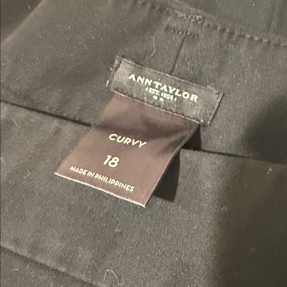 Ann Taylor Black Curvy Trousers
